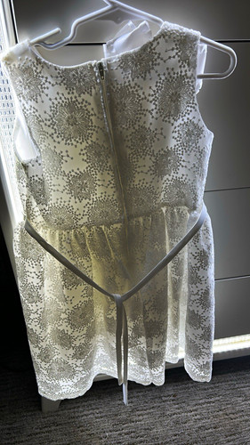 Girls white lace floral - white,