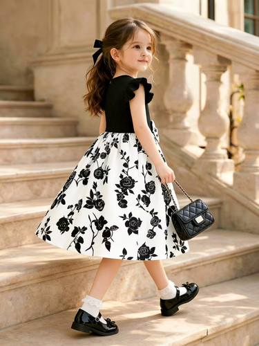 Girl black white - girl's,