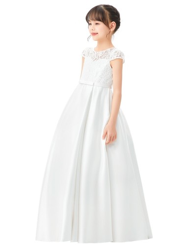 Floral lace flower girl dress - lace,