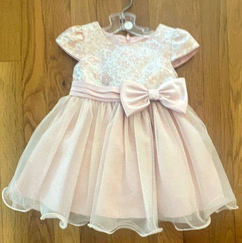 Girls pink floral dress - dress, rare