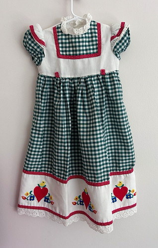 Vintage girls green white - girls, green/white