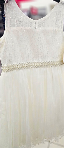 Ivory sleeveless flower girl - flower,