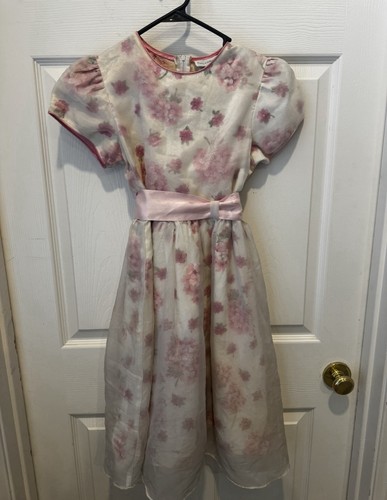 Easter dress chiffon - chiffon, pink