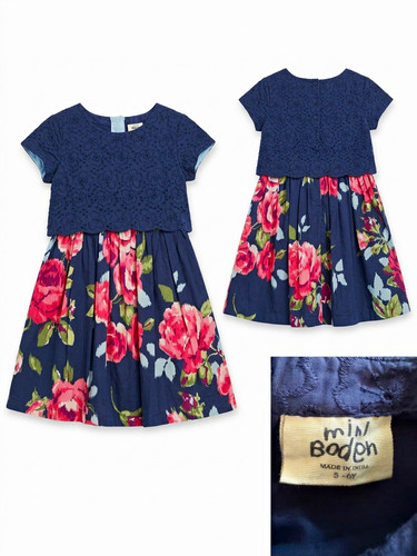 Mini boden girls blue - boden, 5-6y