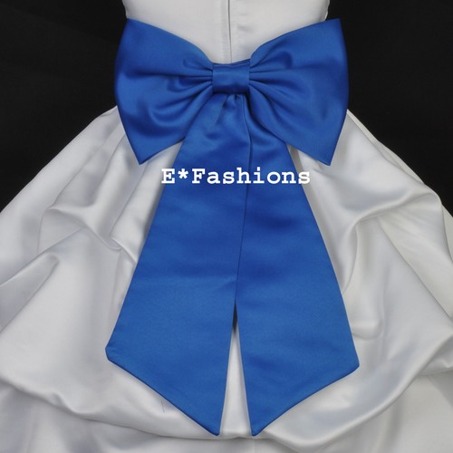 Royal blue tie bow - bow, sash