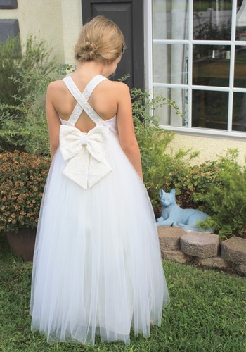 Lace flower girl dresses - flower,