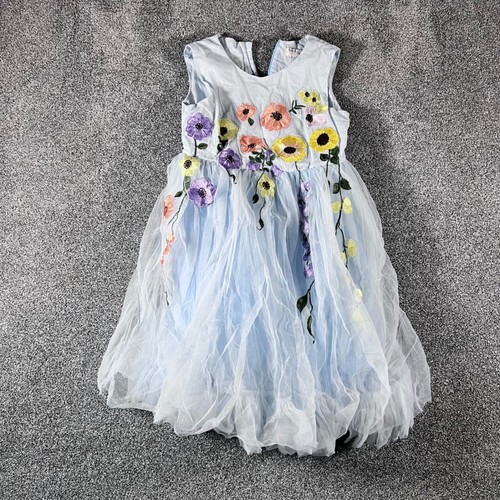 Rina girl blue tulle floral - rina,