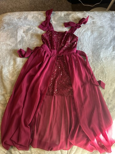 Girls burgundy sequin formal - girls,