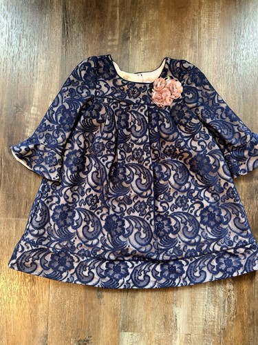 Navy lace floral - lace,