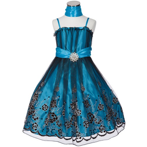 Turquoise size flower girl - 2,