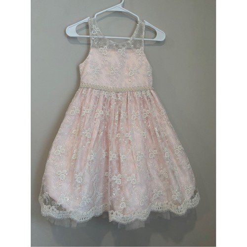 Pink lace tulle - pink, girl