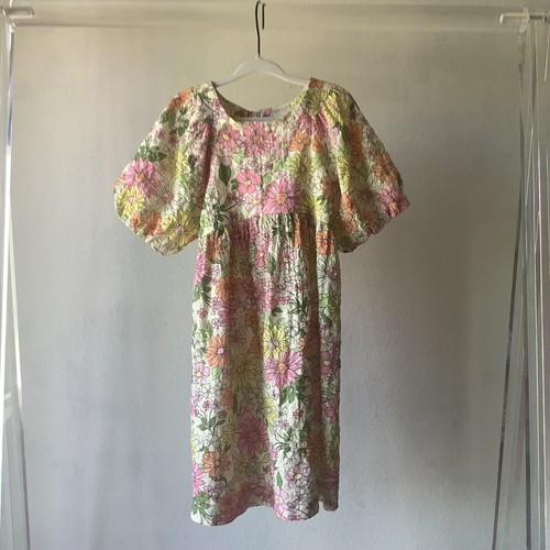 Zara pink floral dress puff - floral,
