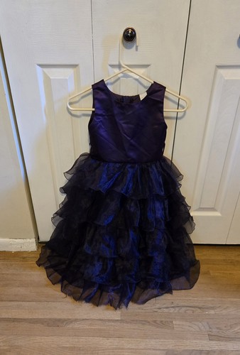 Dark purple ruffled - purple, tiered