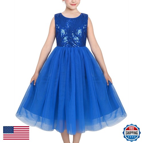 Flower girls dress royal blue - flower,