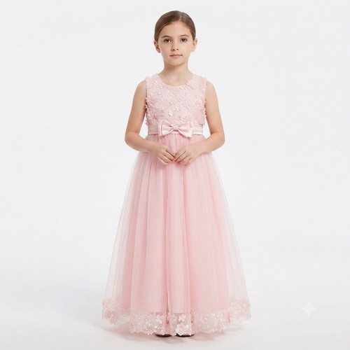 Girls dress pink floral - girls,