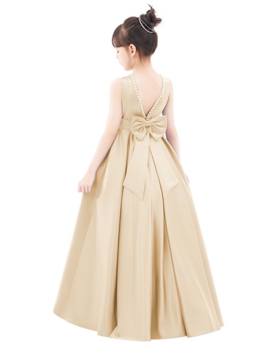 Backless line satin flower - satin,