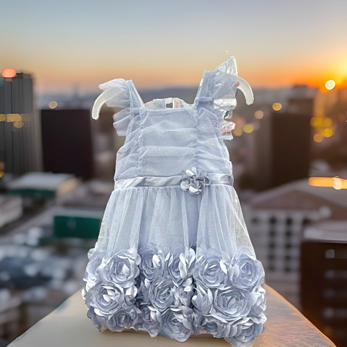 Girls white tulle line - white, a-line