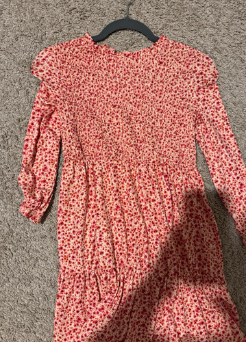 Girls pink red - pink/red, smocked