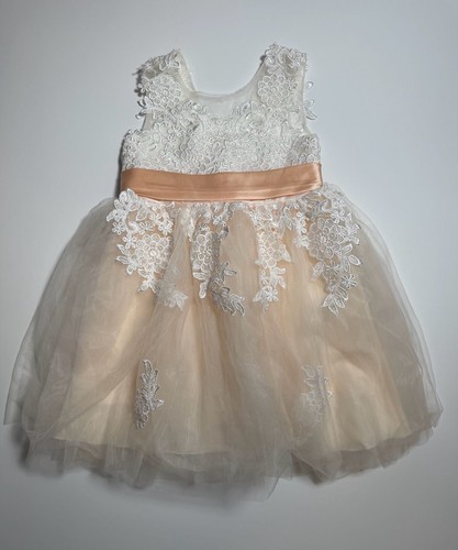 Girls dress white - white, tulle