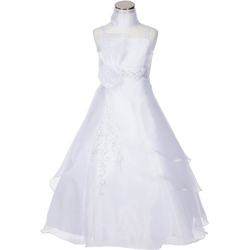 White size flower - girl, dress