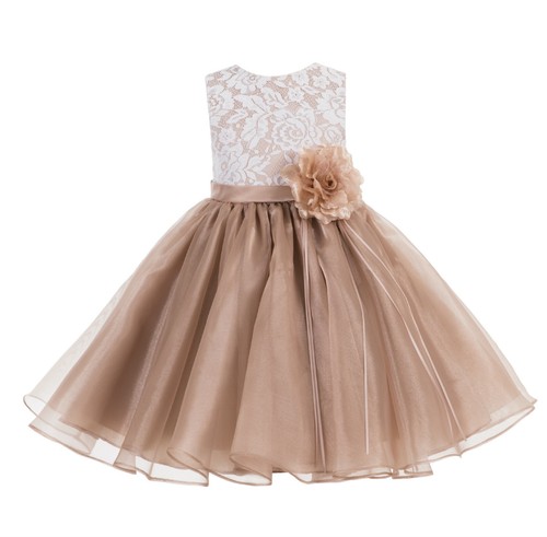 Lace flower girl dress - flower,
