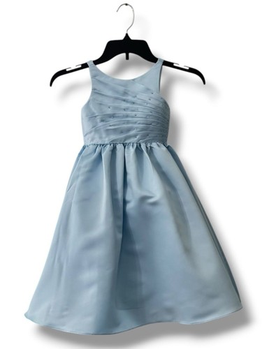Baby blue flower girl dress - flower,