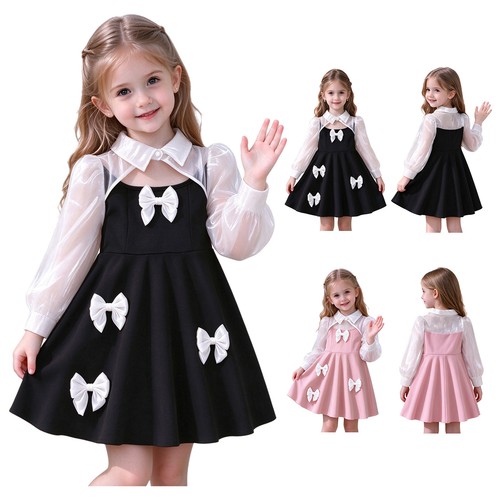Girls dress lapel - girls,
