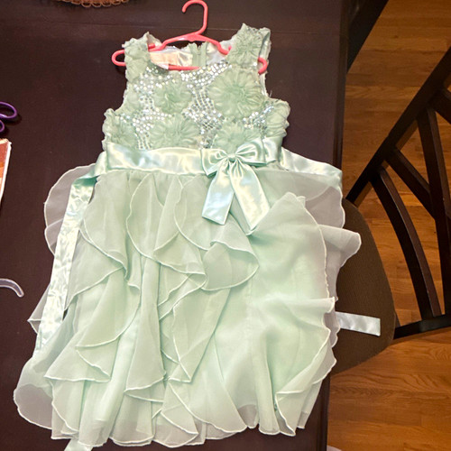 Mint green formal flower girl - formal,